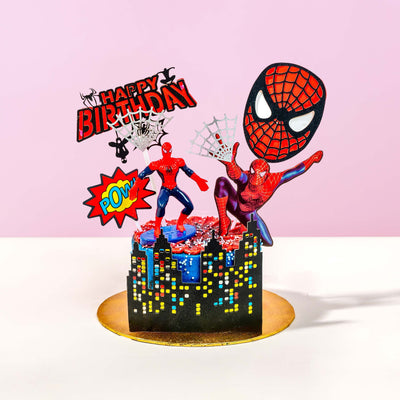 Spiderman in the City cake_designer Eats & Treats - CakeRush