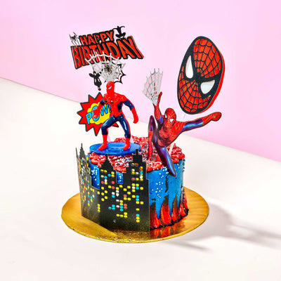 Spiderman in the City cake_designer Eats & Treats - CakeRush