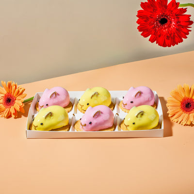 6 Pieces Bunny Shaped Mousse Mooncake Mooncake In the Clouds - CakeRush