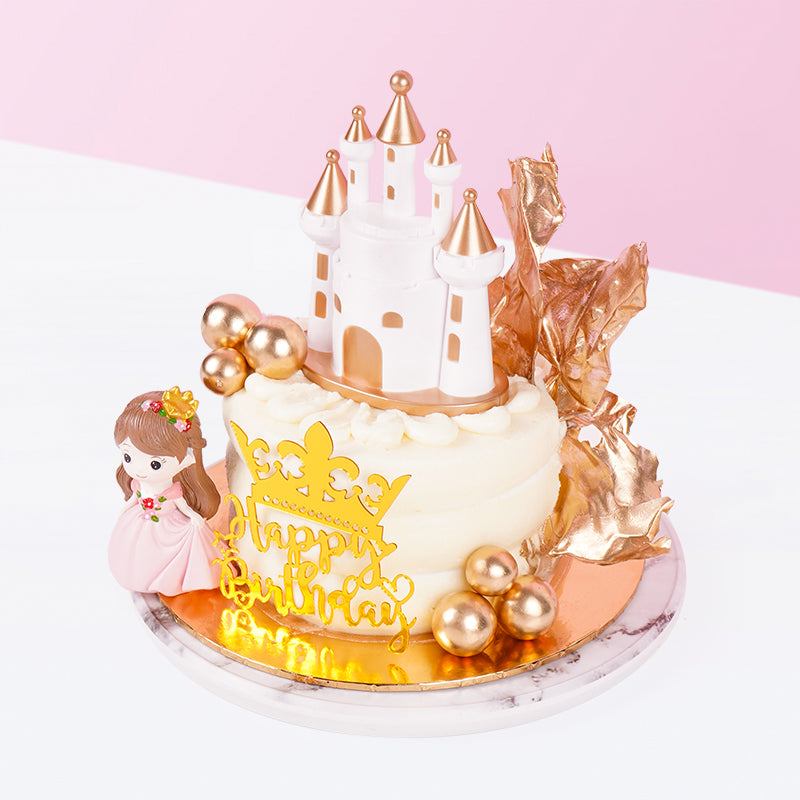 How to make easy pink castle cake - Karins Kottage