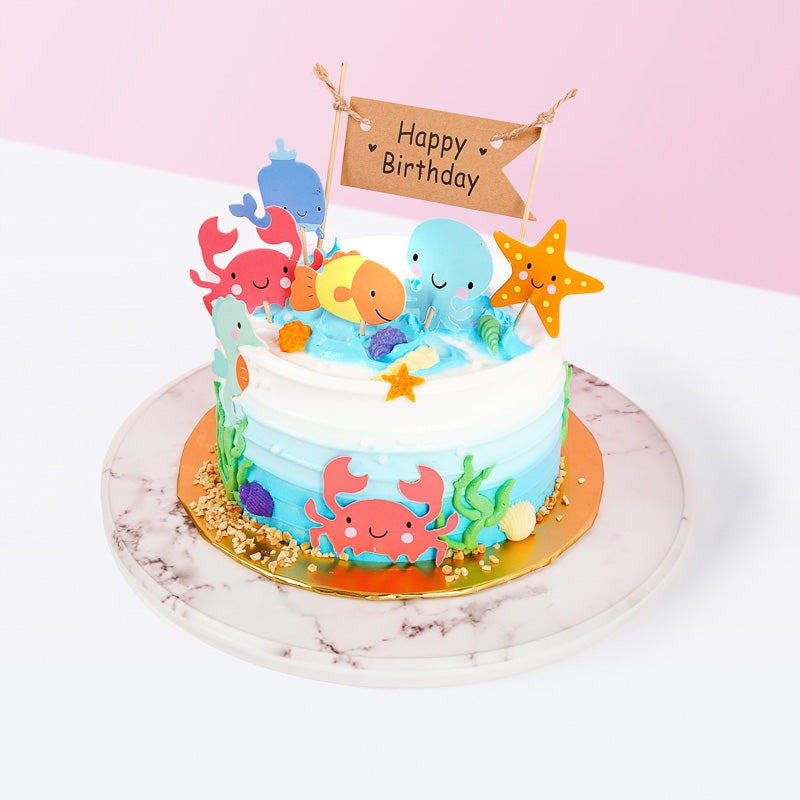 Under The Sea Birthday Cake | Underwater Cake | Lola's